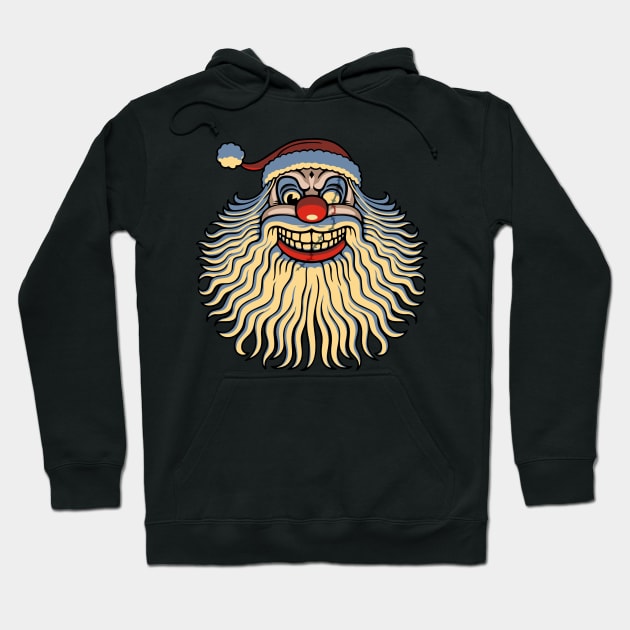 Scary Clown Claus Hoodie by kbilltv